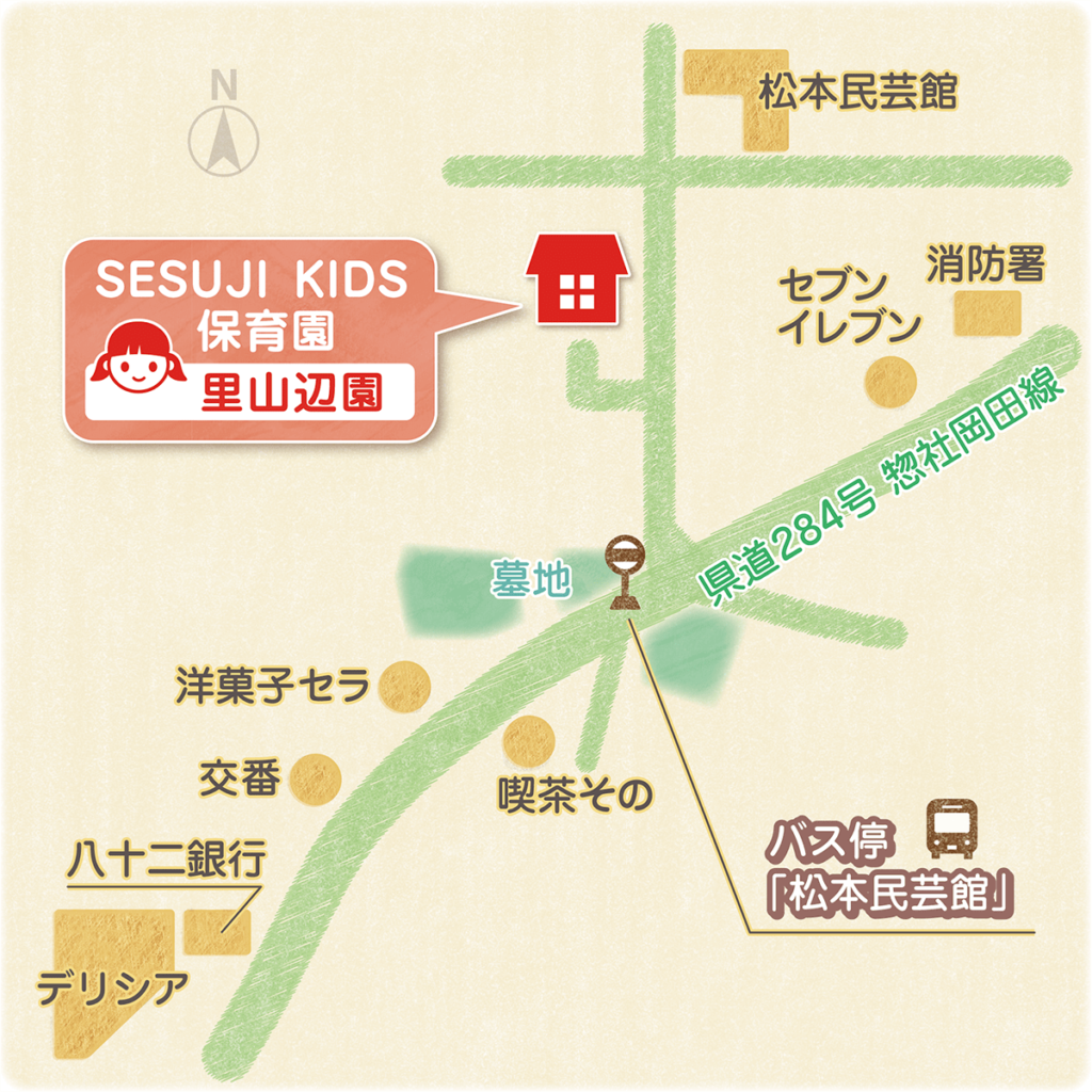 里山辺園の地図